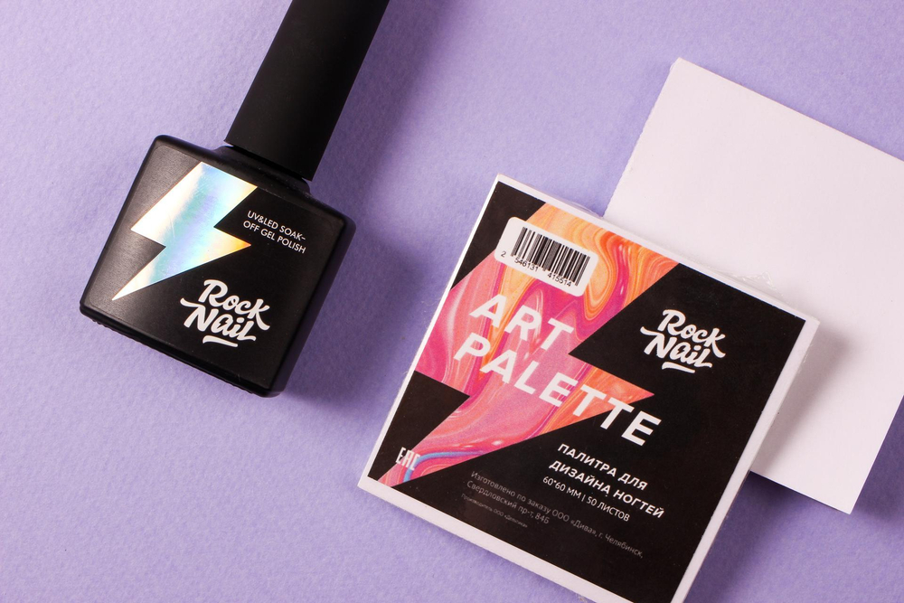 Палитра для дизайна ногтей Rocknail Art Palette, 6*6 см., 50 листов