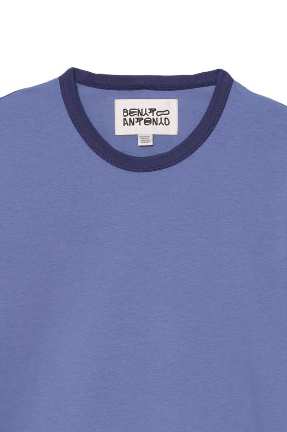 ZARA X BENITO ANTONIO ФУТБОЛКА УКОРОЧЕННОГО КРОЯ С КОРОТКИМИ РУКАВАМИ, СИНИЙ