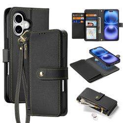 Чехол кошелек с MagSafe из TPU кожи от Dux Ducis для смартфона iPhone 16 Plus, серия Lawa Series Case