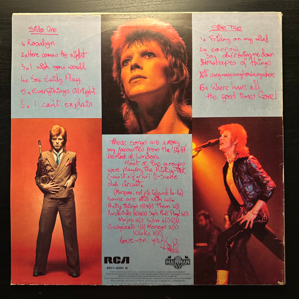 Bowie - Pinups (Италия 1980г.)