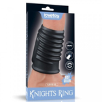 Эрекционное кольцо с вибрацией Lovetoy Knights Ring Spiral черная