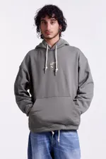 Худи Гербарий Гречиха Light со шнурком в поясе хаки