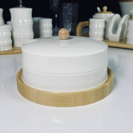 Lenardi 140-174 Масленка 17см BAMBOO в под.уп.(х18)Фарфор