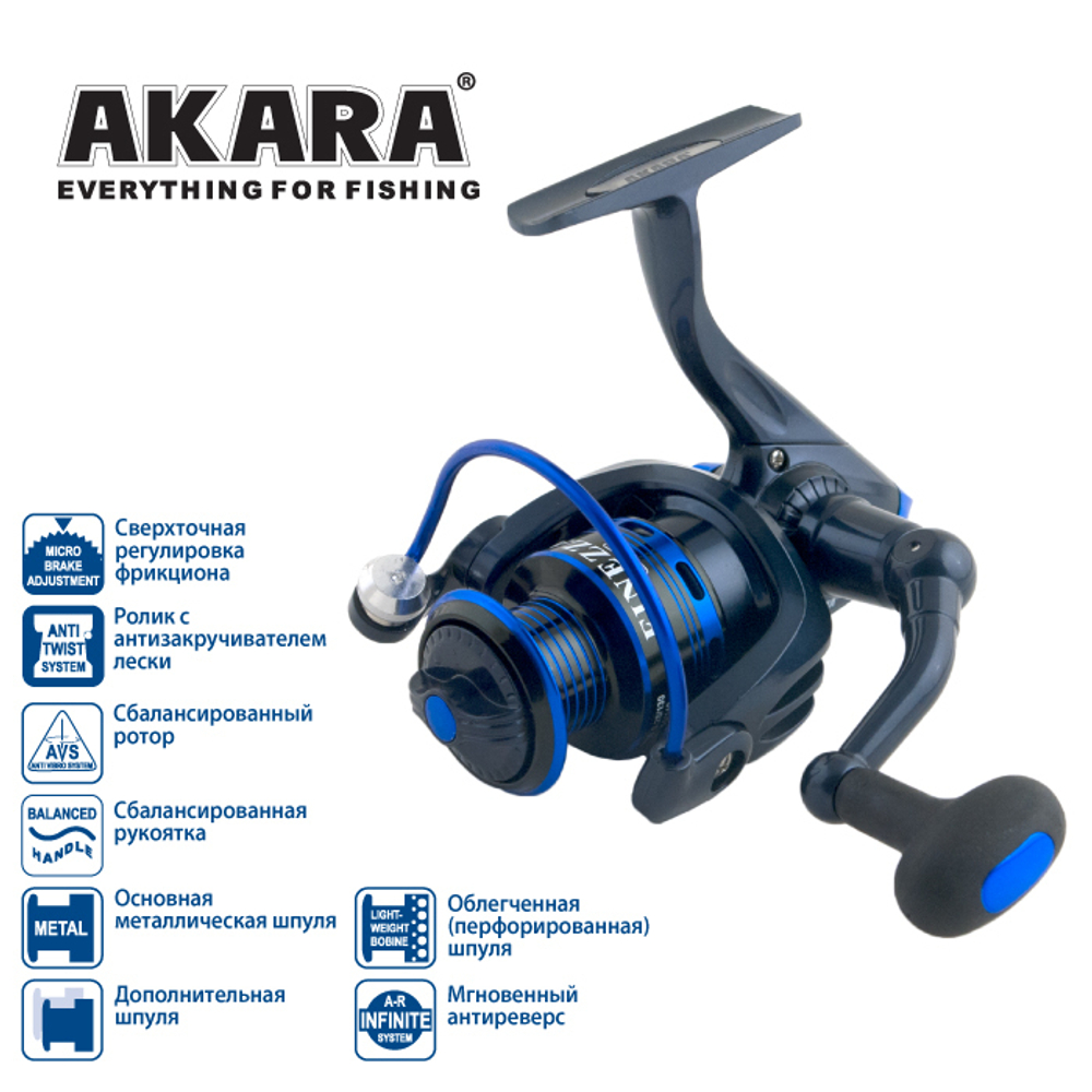 Катушка рыболовная Akara Finneza FF 5+1bb з/ш Al match