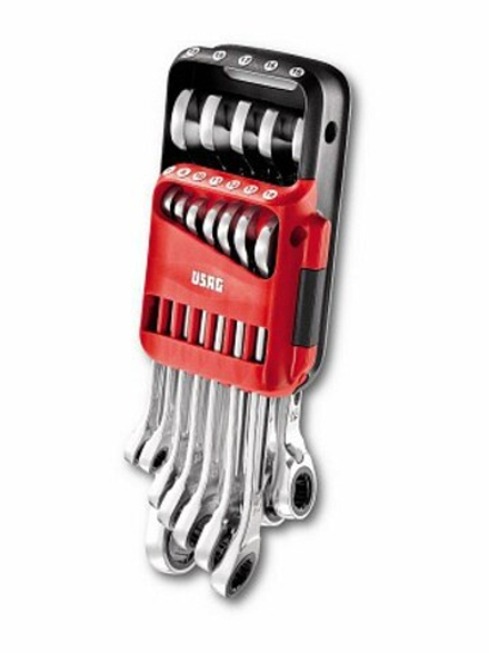 285 KA/DS12 Набор из 12-ти комбинированных ключей с трещоткой, USAG (Италия)