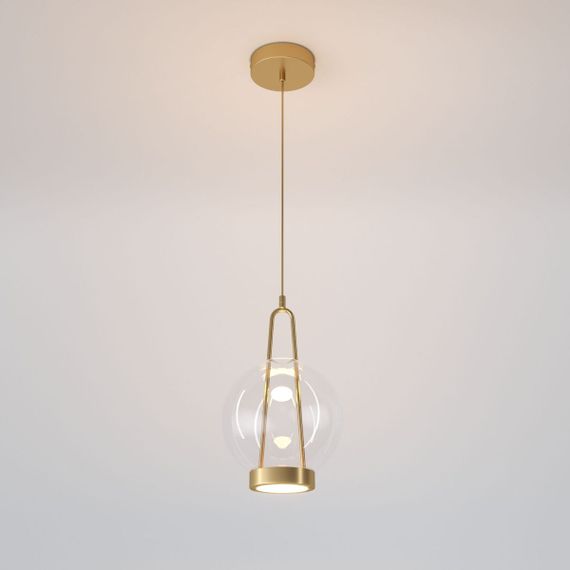 Подвесной светодиодный светильник Eurosvet Frasco 50267/1 LED латунь