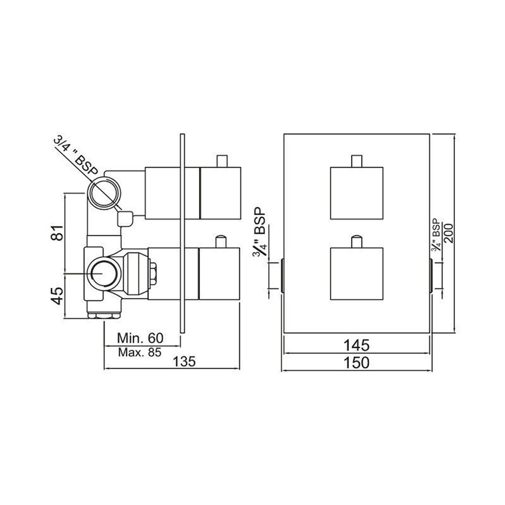 Термостат для ванны KUB-CHR-35671HF