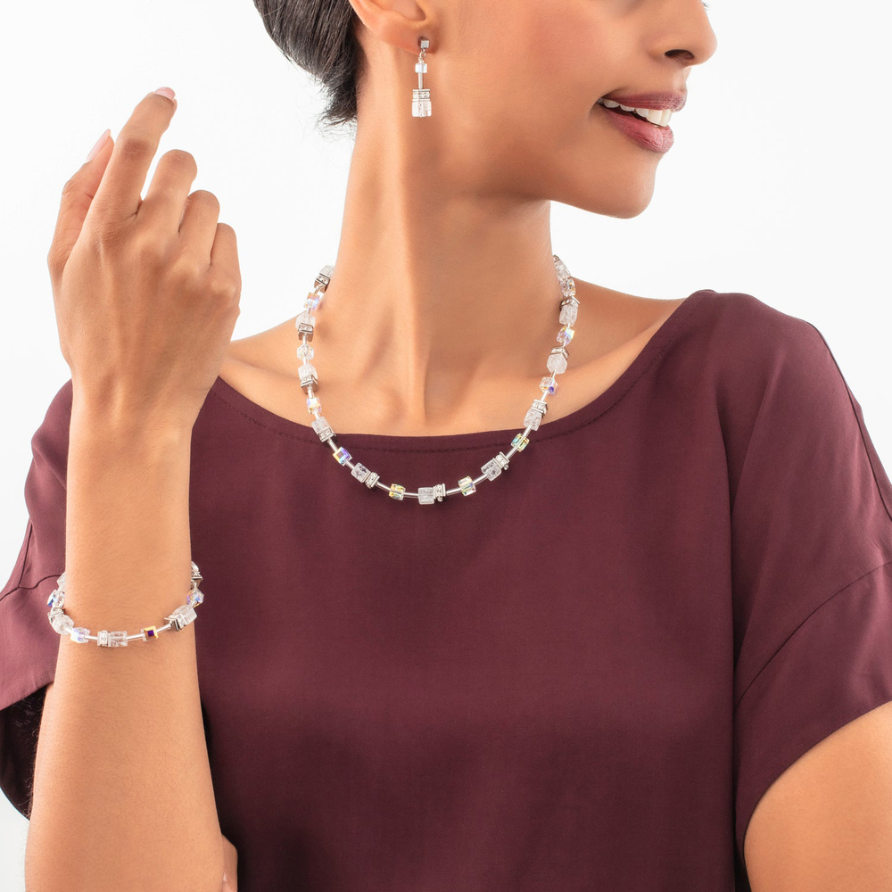 Серьги Coeur de Lion White-Silver 3018/21-1417