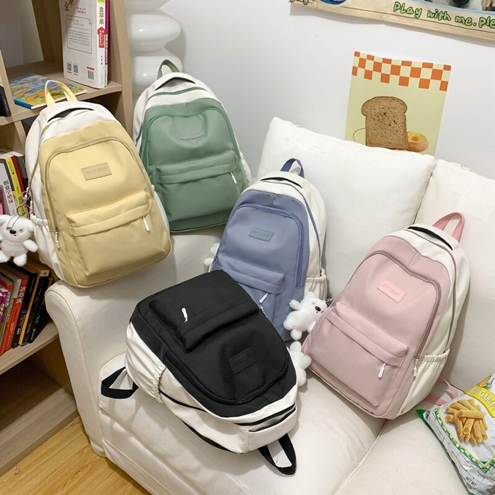 Рюкзак школьный повседневный городской женский мужской, голубой