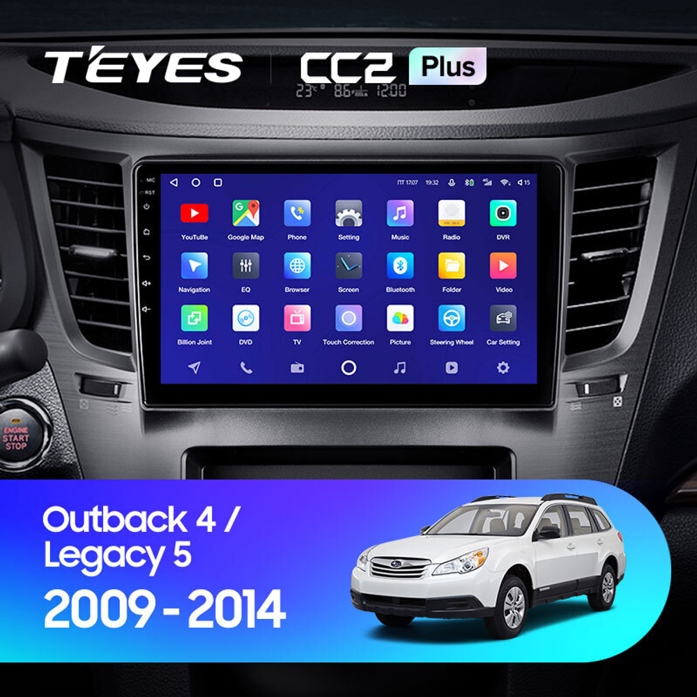 Teyes CC2 Plus 9" для Subaru Outback, Legacy 2009-2014