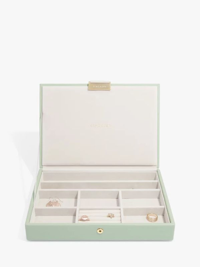 Органайзер для украшений Stackers Classic Box Lid (Blush Pink) (светло-зеленый / Sage Green)
