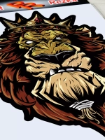 Наклейка - Лев в короне