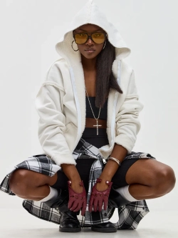 Зип Худи с начёсом и мехом 