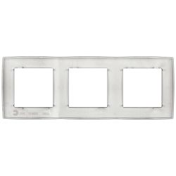 Рамка для розеток и выключателей ЭРА Серия 12 12-5003-16 на 3 поста, титан