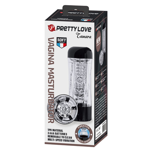 Мастурбатор Baile Pretty Love Tamara, вибрация, 19 см, прозрачный