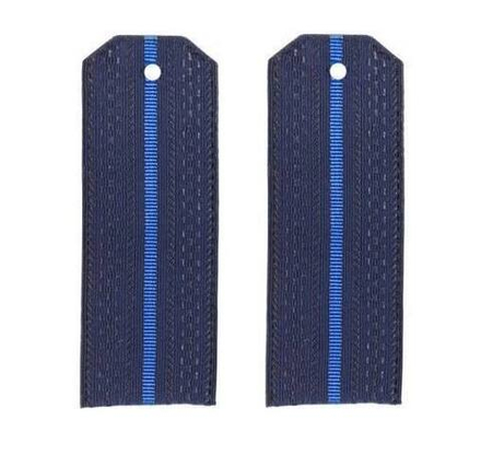Погоны синие один голубой просвет (на пластике)