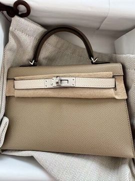 Сумка Hermes Kelly 20 Trench Craie Etoupe Epsom Palladium Hardware 