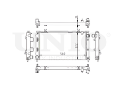 Радиатор охлаждения двигателя UNIO RAD-10130