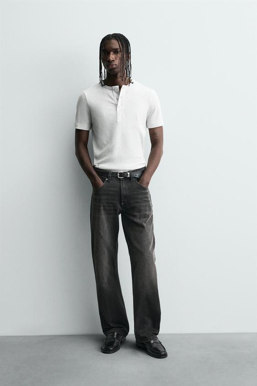 ZARA ДЖИНСЫ СВОБОДНОГО КРОЯ, ЗЕЛЕНЫЙ