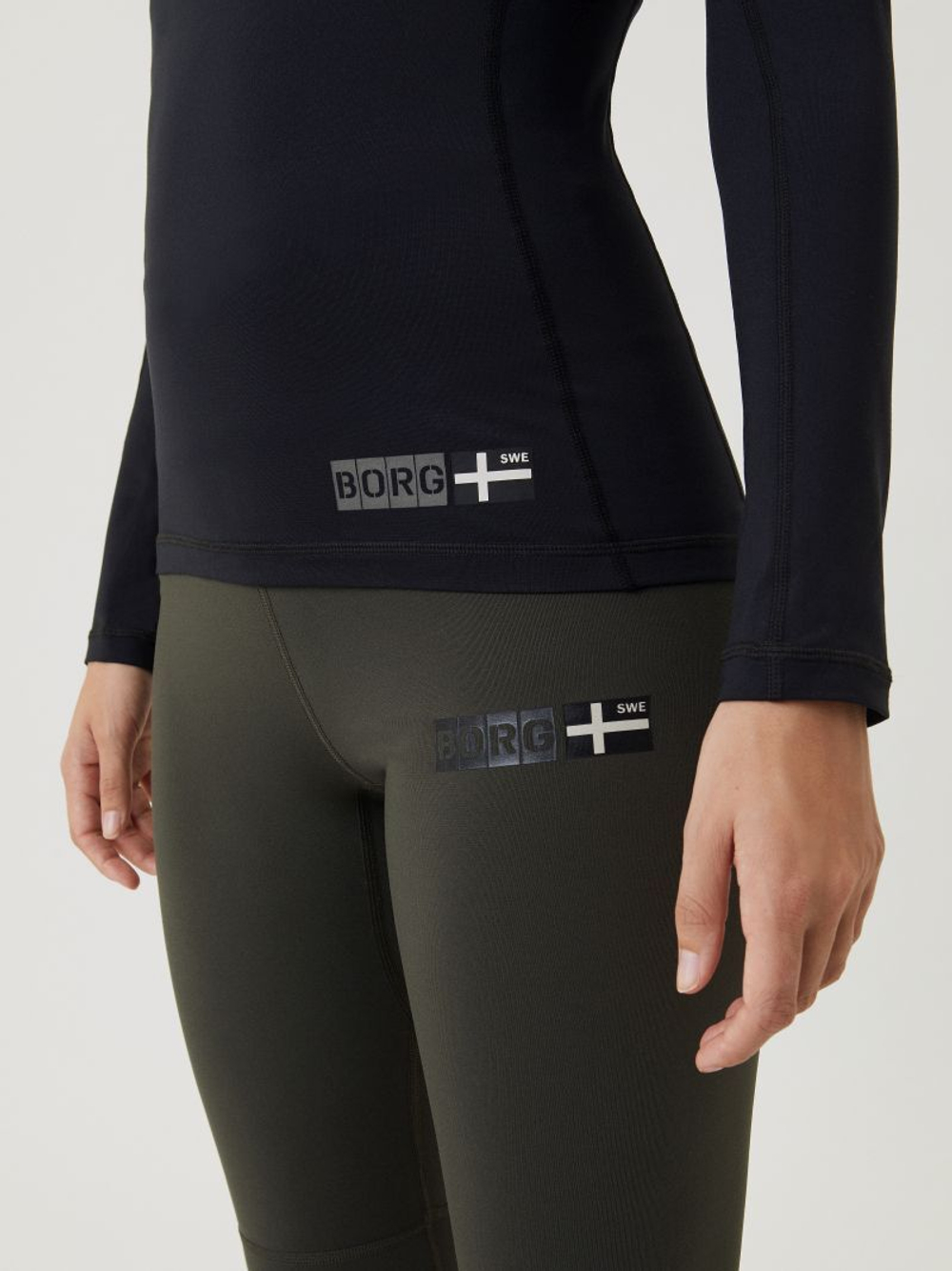 Женская теннисная футболка (dł. Рукава) Björn Borg Sthlm First Layer T-Shirt - black beauty