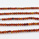 Фианит (кубический цирконий), цвет коричнево-красный , размер 2 мм, цена за нить около 195 шт (38 см)