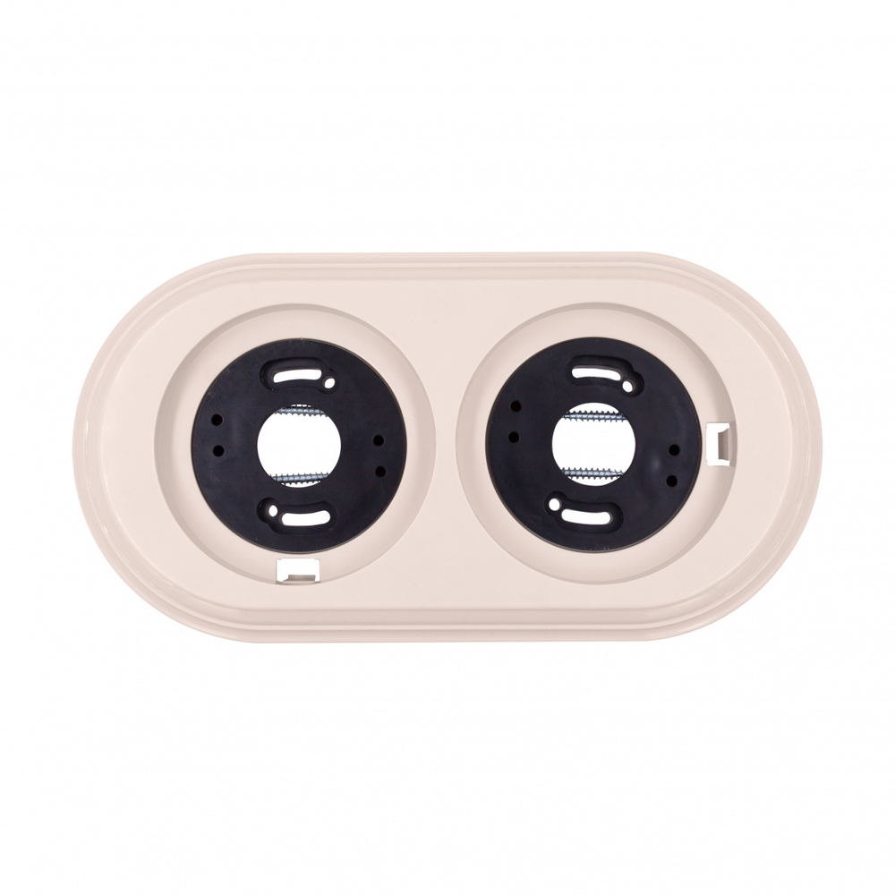 Рамка 2-х постовая, пластик, цвет Песочное золото BF1-620-24