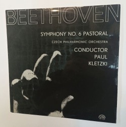 Винтажная виниловая пластинка LP Beethoven Бетховен Czech Philharmonic Orchestra Conductor Paul Kletzki Symphony No. 6 Симфония № 6 Pastoral (Чехословакия 1976)