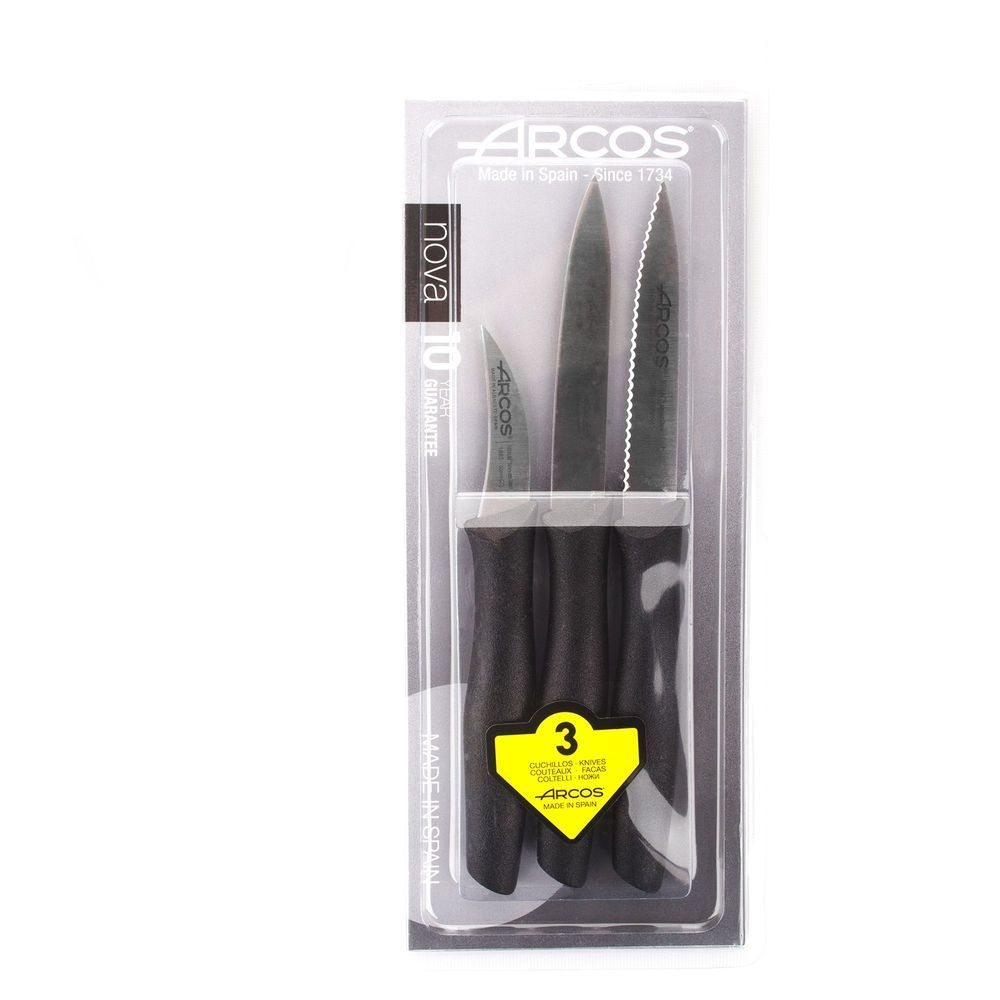 Набор из 3 овощных ножей Arcos Nova 189500 Испания упаковка