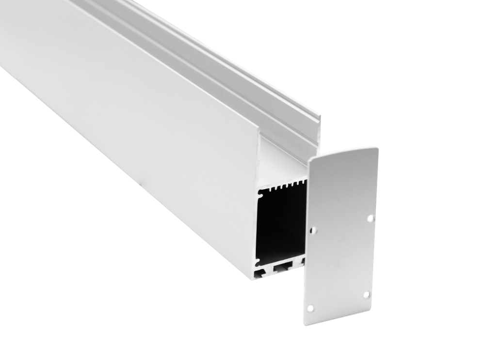 Накладной/подвесной алюминиевый профиль, 32, 2х71, 5х3000. Цвет: Анодированное серебро, серия:DN8HF