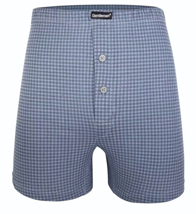Боксеры свободного кроя в мелкую клетку (Размер: XXL) (Цвет: синий)