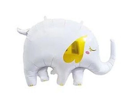 Шар фольга фигура 84см. Слоник белый