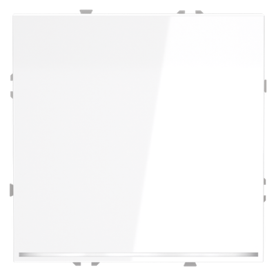 Выключатель встраиваемый VOLTUM S70 одноклавишный с подсветкой 10А, (белый глянцевый)