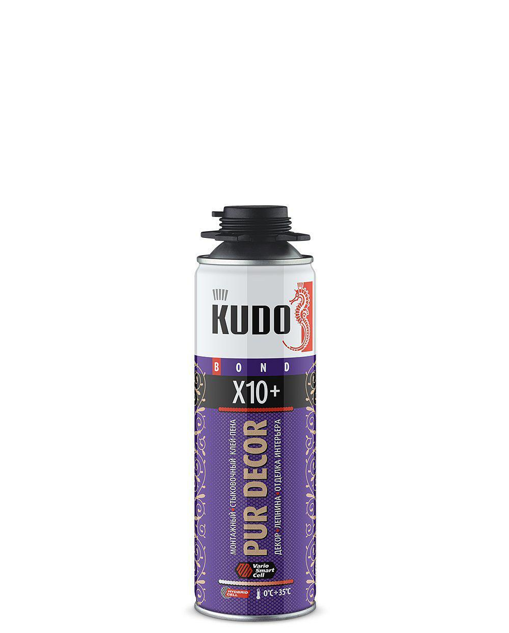 Клей-пена монтажный и стыковочный профессиональный PUR DECOR X10+, 650 мл