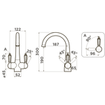 Смеситель Omoikiri Okinawa 2-AB-022