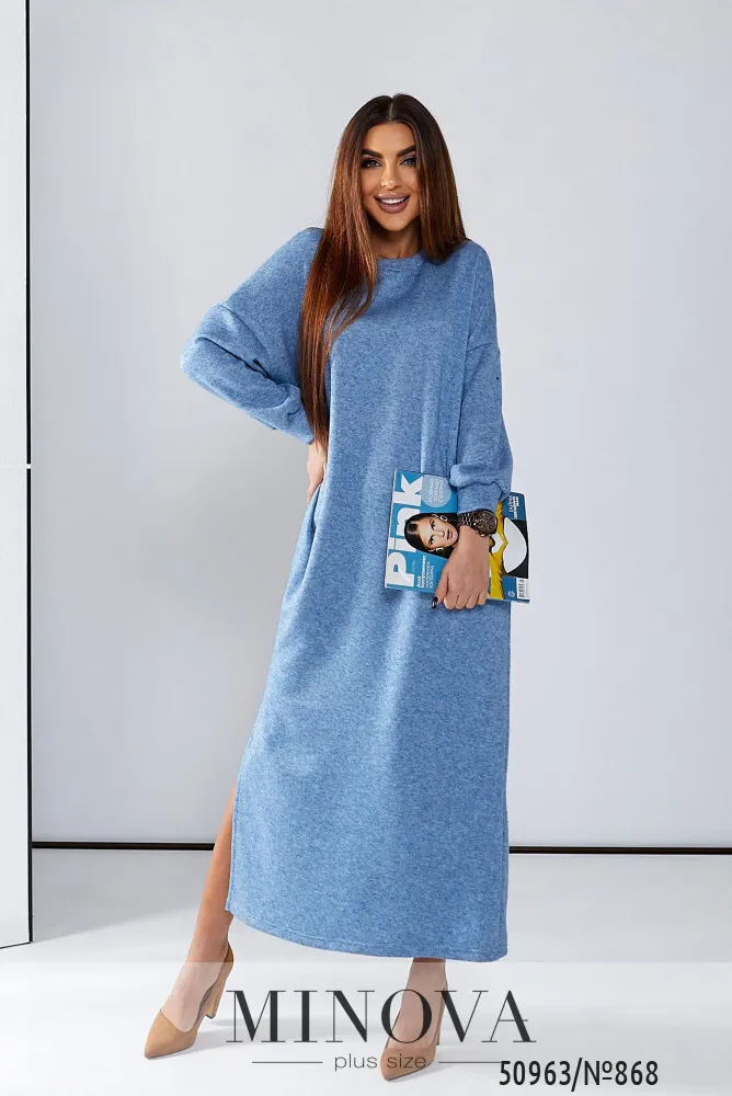 Платье 868-голубой Minova