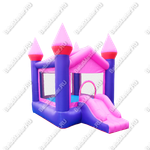 Коммерческий надувной батут "Замок маленькой принцессы" размер 5*3,5*2,7 м