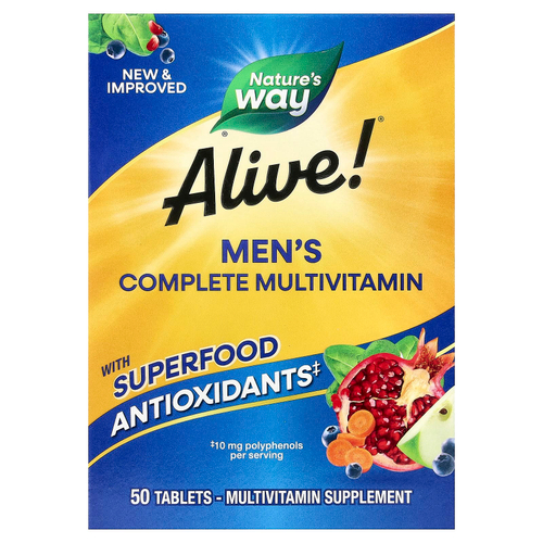 Nature's Way, Alive !, мультивитаминный комплекс для мужчин, 50 таблеток