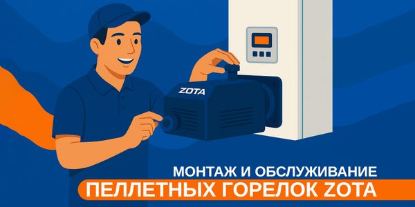 Монтаж и обслуживание пеллетных горелок ZOTA