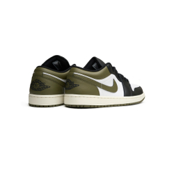 Кроссовки Jordan 1 Low "Black Toe Medium Olive"