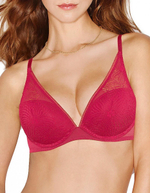 Бюстгальтер с гладкими формованными чашками и кружевом (Размер: 80E) (Цвет: нежно-розовый)