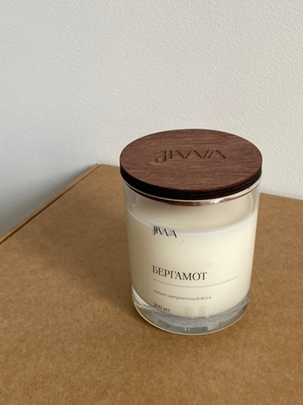 Свеча натуральная ароматическая JIWA 200 мл - Бергамот