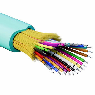 Кабель волоконно-оптический, распределительный, арамидные упрочняющие нити, для внутренней прокладки, нг(А)-HF, 24 ОВ, категорияOM3 (G.651.1) плотный буфер, 0,4 кН, барабан 2000 м