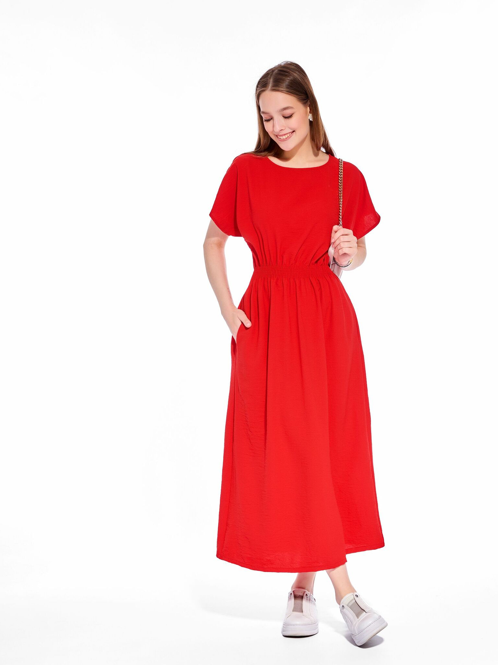 Платье женское летнее длинное из вискозы (повседневное, пляжное, городское)