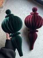 Новогодняя игрушка Бумажная ЗЕЛЕНАЯ