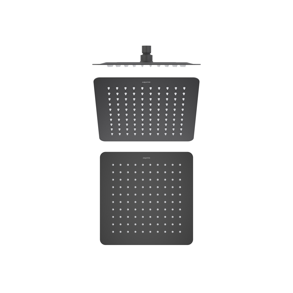 Квадратный верхний душ  250*250*2 мм AQUATEK, матовый черный AQ2072MB