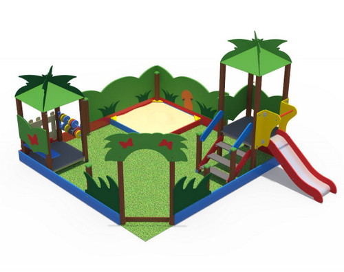 Песочный дворик ИО 03191 джунгли с горкой