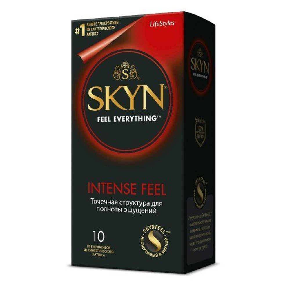 Презервативы из синтетического латекса SKYN Intense Feel с точечной структурой №10