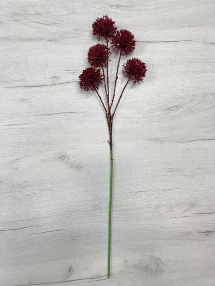 Ветвь Аллиум бордовая 70 см., Christmas DeLuxe (89544)