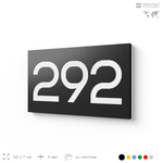 Номер на дверь 292, табличка на дверь для офиса, квартиры, кабинета, аудитории, склада, черная 120х70 мм, Айдентика Технолоджи