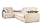 Диван угловой с Баром Денвер 1,4 - Velutto 17 бежевый/ коричневая накладка